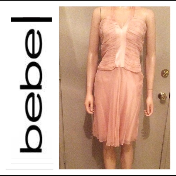 bebe Dresses & Skirts - Bebe Silk Halter Dress